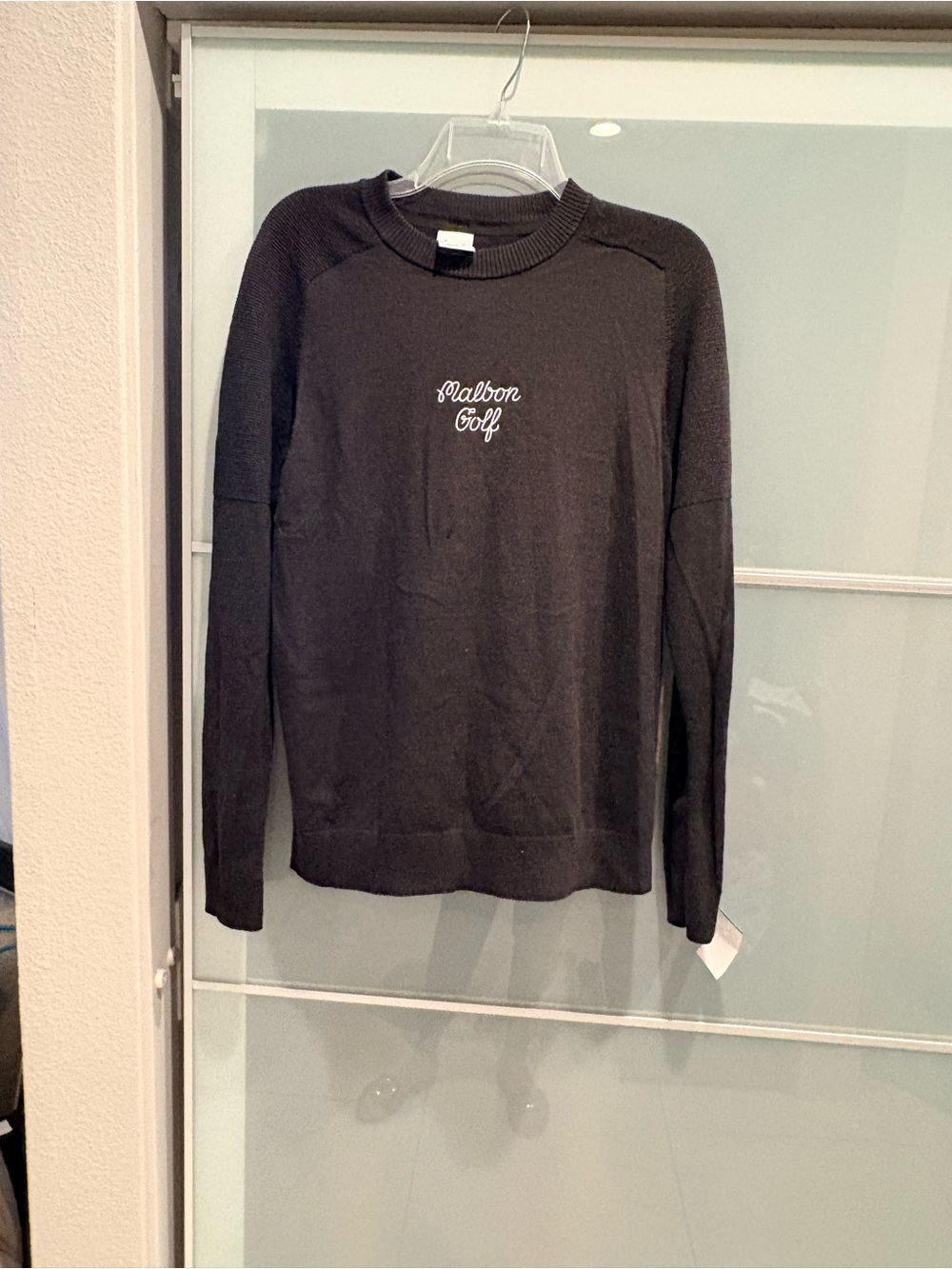 Nike Golf Black Solid knit Crew Neck Pullover